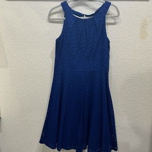 Eyelet navy halter dress Size 10